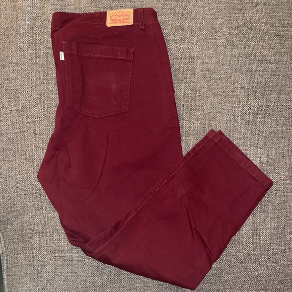 Levi’s Classic 511 Chinos in Burgundy Sz 18 - Picture 4 of 6